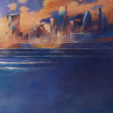 city sunset - 47" x 39"